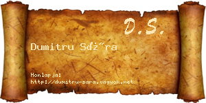 Dumitru Sára névjegykártya